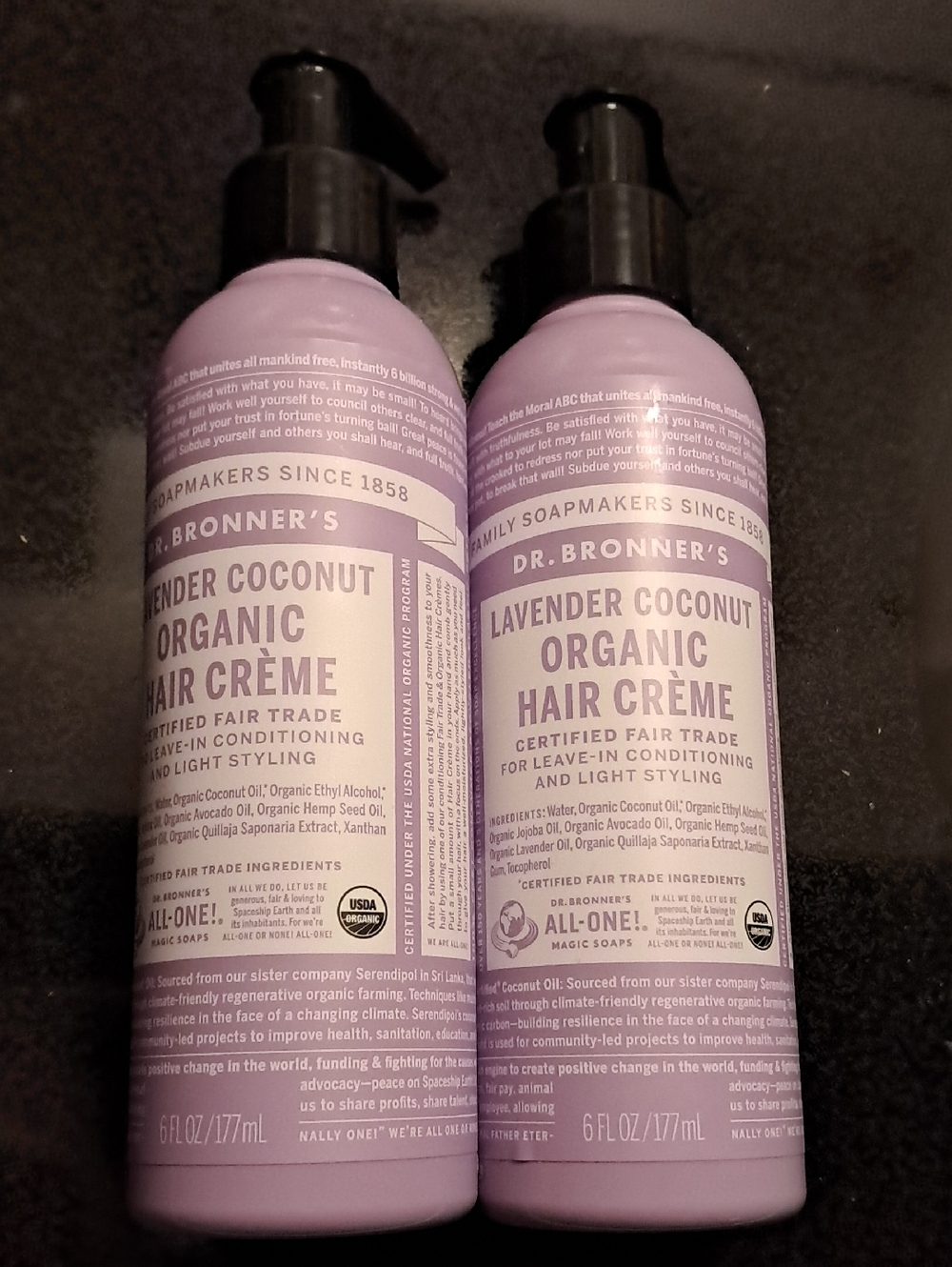 Dr. Bronner's Lavender Coconut Organic Hair Crème - Lavender Coconut Scent